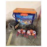 retro video game consoles and accessories.