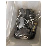 lot of slot car racing track pieces and