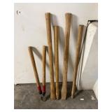 vintage wooden tool handles