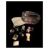 fishing gear, prominently featuring an O