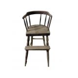 antique wooden child's high chair