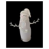 Lighted frosted glass or acrylic snowman figurine