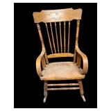 antique wooden rocking chair
