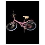 pink 20-inch girls' BMX style bicycle