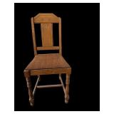 vintage English Revival style wooden dining side