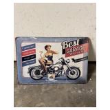 vintage-style decorative metal tin sign