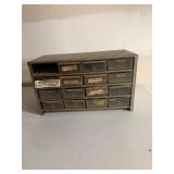 vintage small parts storage cabinet