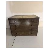 vintage metal parts storage cabinet
