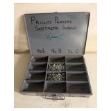 metal organizer case containing a Phillips