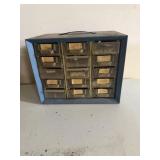 vintage Akro-Mils metal small parts organizer