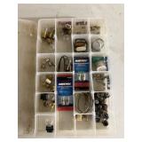 plastic storage organizer containing an