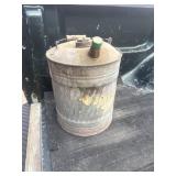 vintage galvanized metal gas or oil can