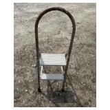 vintage 2-step aluminum ladder