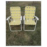 New yellow/white lawn chairs