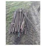 bundle of steel T-posts