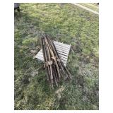 bundle of steel T-posts