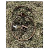 antique cast iron wheels