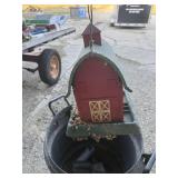 Barn bird feeder with seed