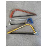 2 bow saws with hacksaw