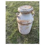vintage rustic metal milk can