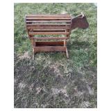 decorative wooden saddle stand