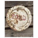 Antique ford hubcap