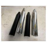 New Harley-Davidson Black mufflers with heat