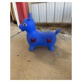 new Blue horse inflatable bouncer toy