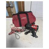 Shop tools with red tote bag