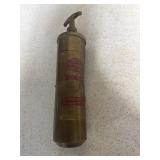 vintage brass fire extinguisher