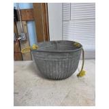 Galvanized planter pot