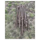 bundle of steel T-posts