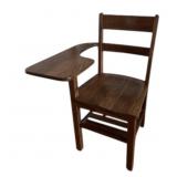 Antique quator sawn oak student desk