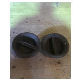 2 Antique milk can lids