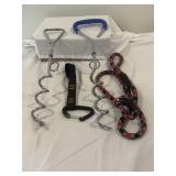 Dog Staks and Leash