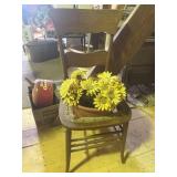 antique chair planter