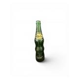 Quiky green glass soda bottle