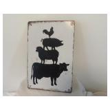 Tin Animal Stack Sign