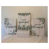 3 Canvas Prints Thankful, Greatful, Blessed