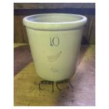 10 gallon red wing union stoneware co. crock