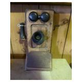 1900 kellogg oak wall crank telephone