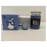 Snowman Tissue Cover & Candles