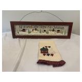 'All Hearts come Home for Christmas' Sign & towel