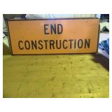 End construction sign