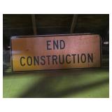End construction sign