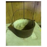 antique cast iorn melting pot