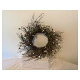 Green and White Twig Wreath