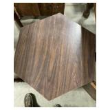 1970ï¿½s walnut hexagonal end table