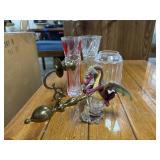 assorted glassware with misc