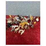 A lot various plasticfarm, animals, tiger,